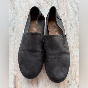 TOMS Women's Classic Black Alpargata Slip On Canvas Flats Size 6.5
